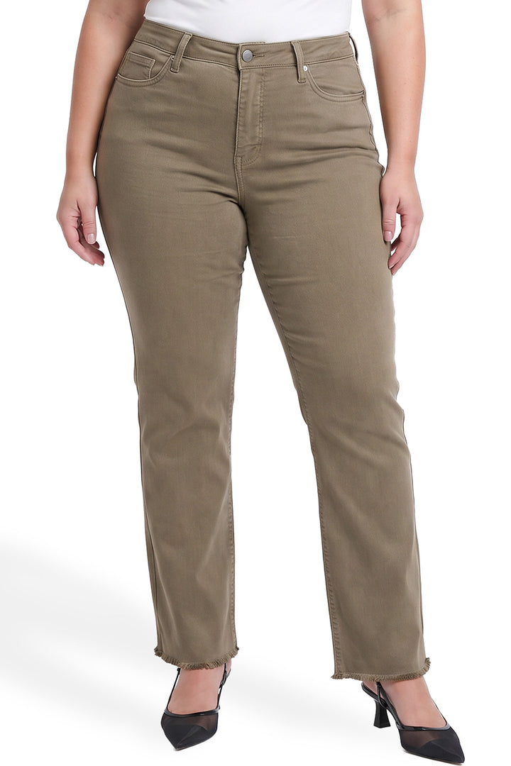 Plus Chloe High Rise Frayed Wide Leg Pants