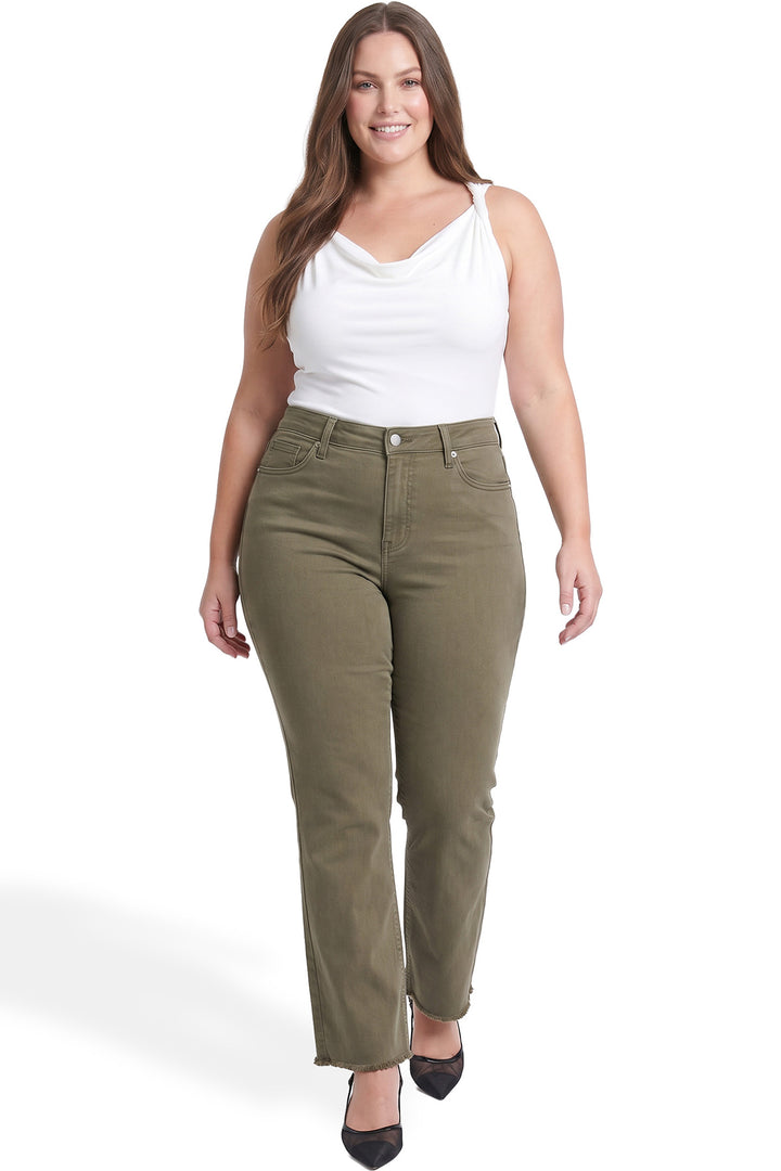 Plus Chloe High Rise Frayed Wide Leg Pants