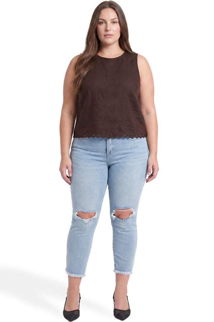 Plus Dylan High Rise Cropped Straight Leg Jeans