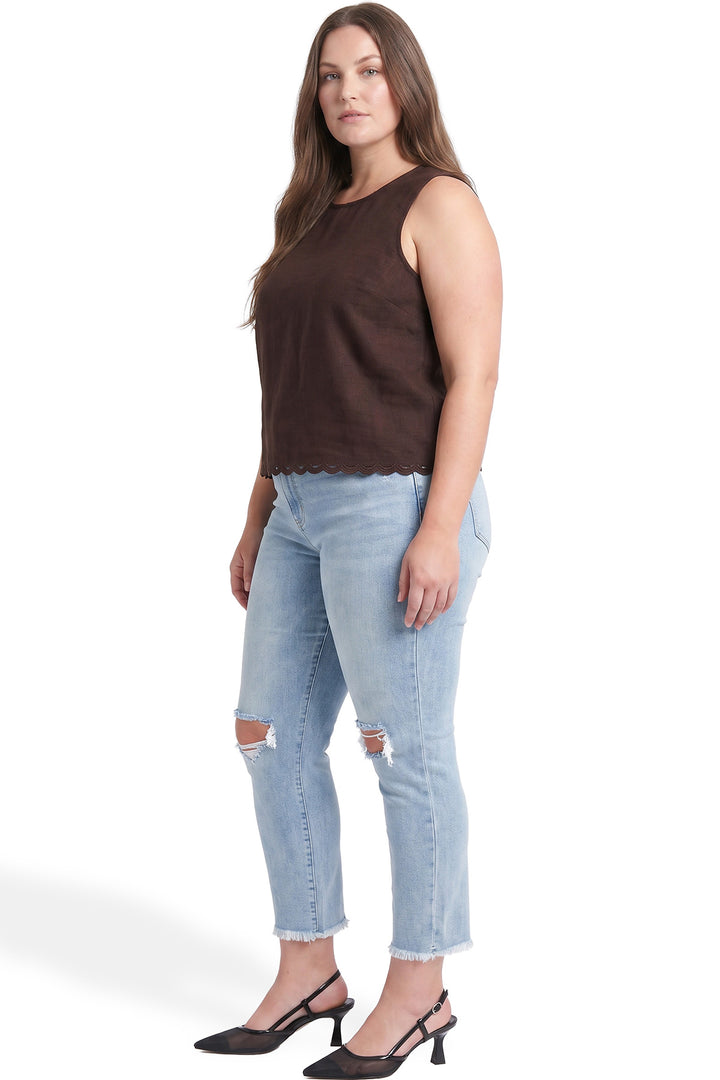 Plus Dylan High Rise Cropped Straight Leg Jeans