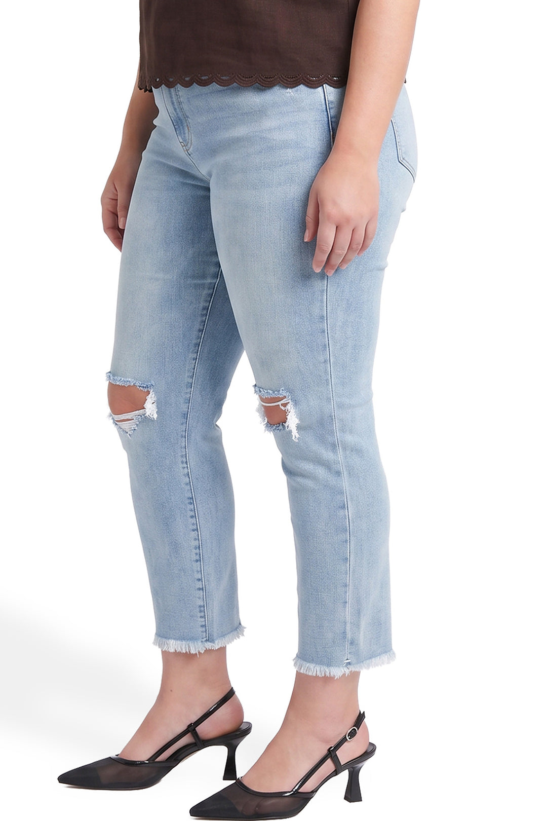 Plus Dylan High Rise Cropped Straight Leg Jeans
