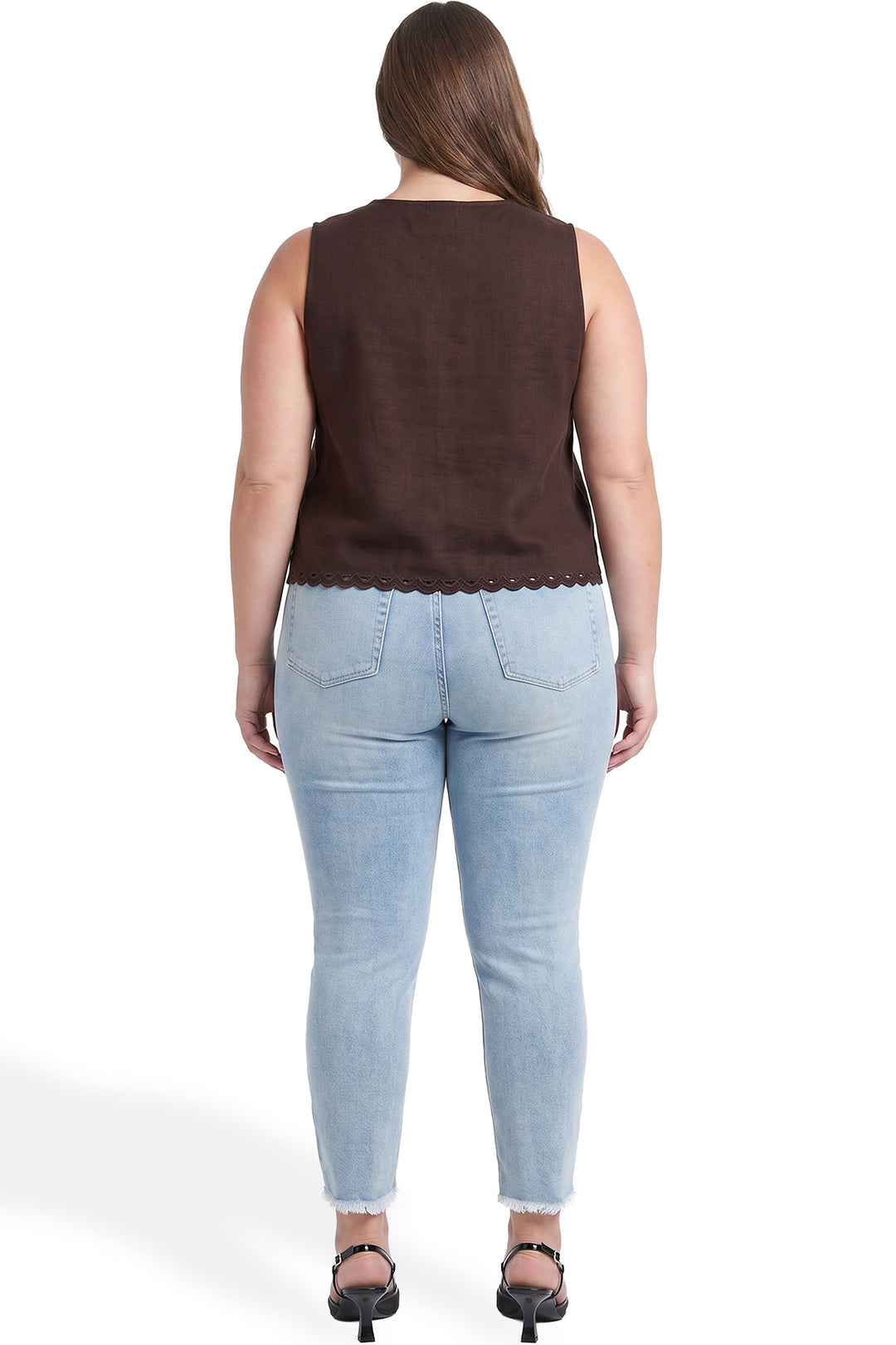 Plus Dylan High Rise Cropped Straight Leg Jeans