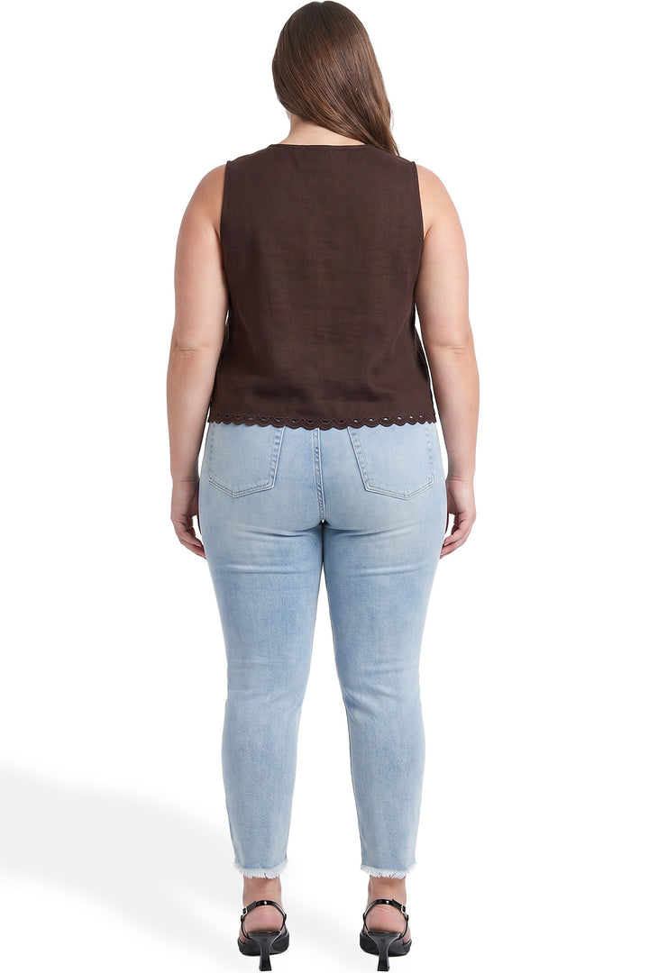 Plus Dylan High Rise Cropped Straight Leg Jeans