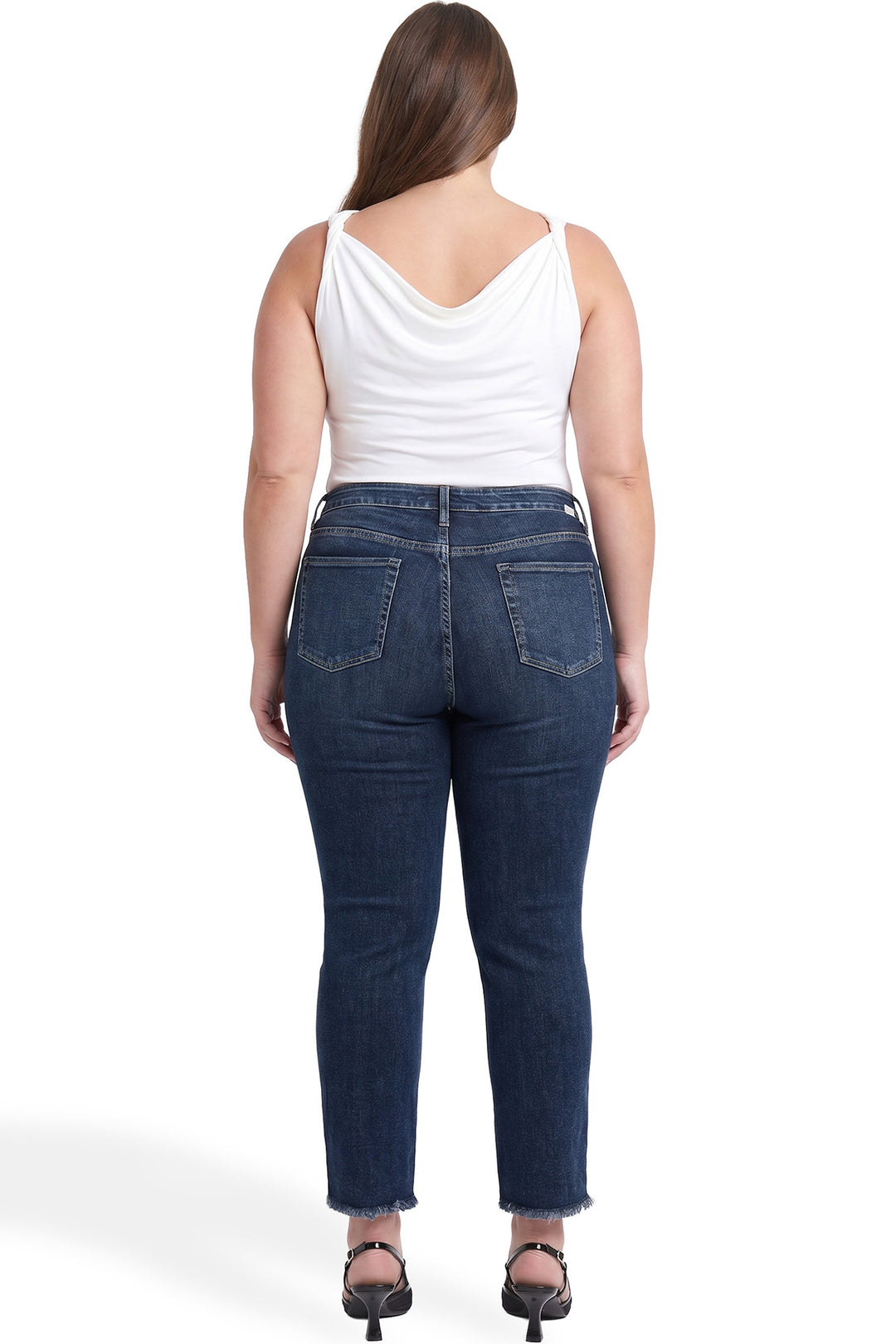 Plus Dylan High Rise Cropped Straight Leg Jeans