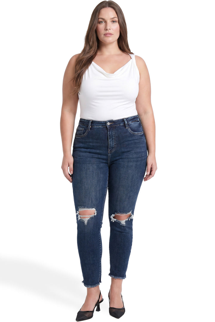 Plus Dylan High Rise Cropped Straight Leg Jeans