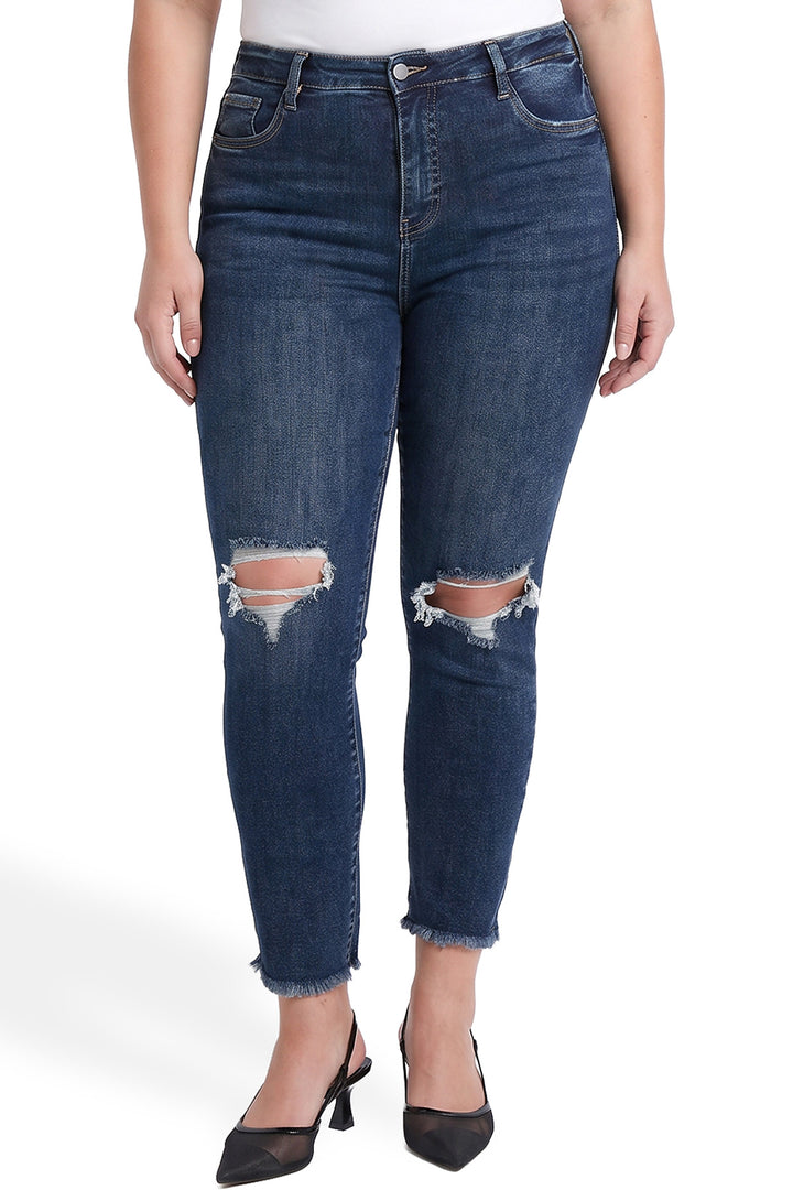 Plus Dylan High Rise Cropped Straight Leg Jeans