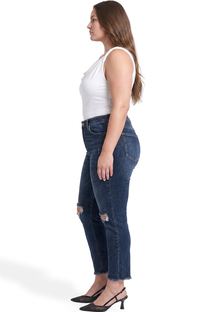 Plus Dylan High Rise Cropped Straight Leg Jeans