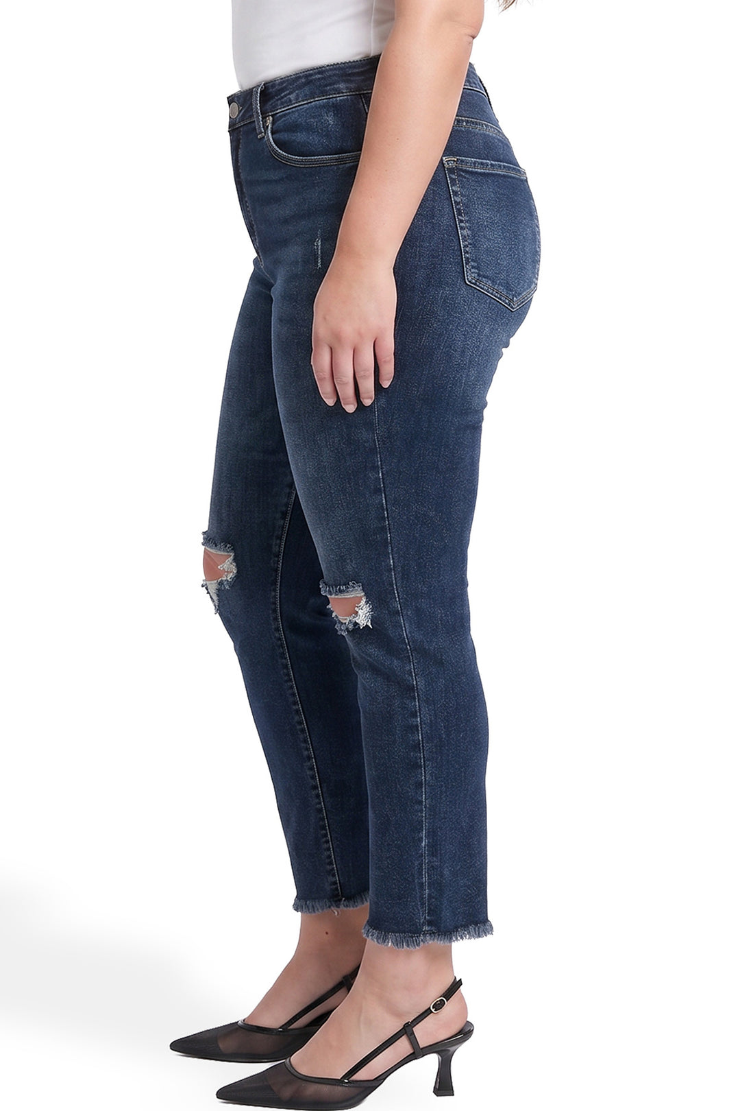 Plus Dylan High Rise Cropped Straight Leg Jeans