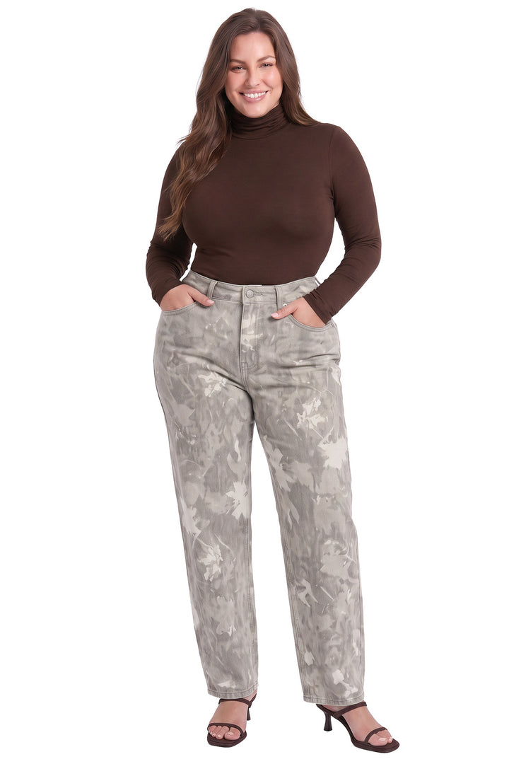 Plus Stella Barrel Printed Jeans