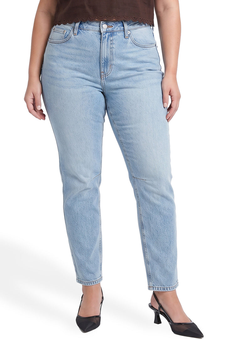 Plus High Rise Barrel Jeans - 08M