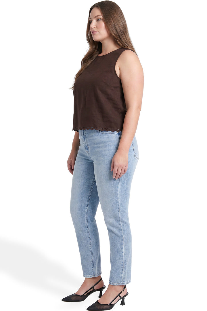 Plus High Rise Barrel Jeans - 08M
