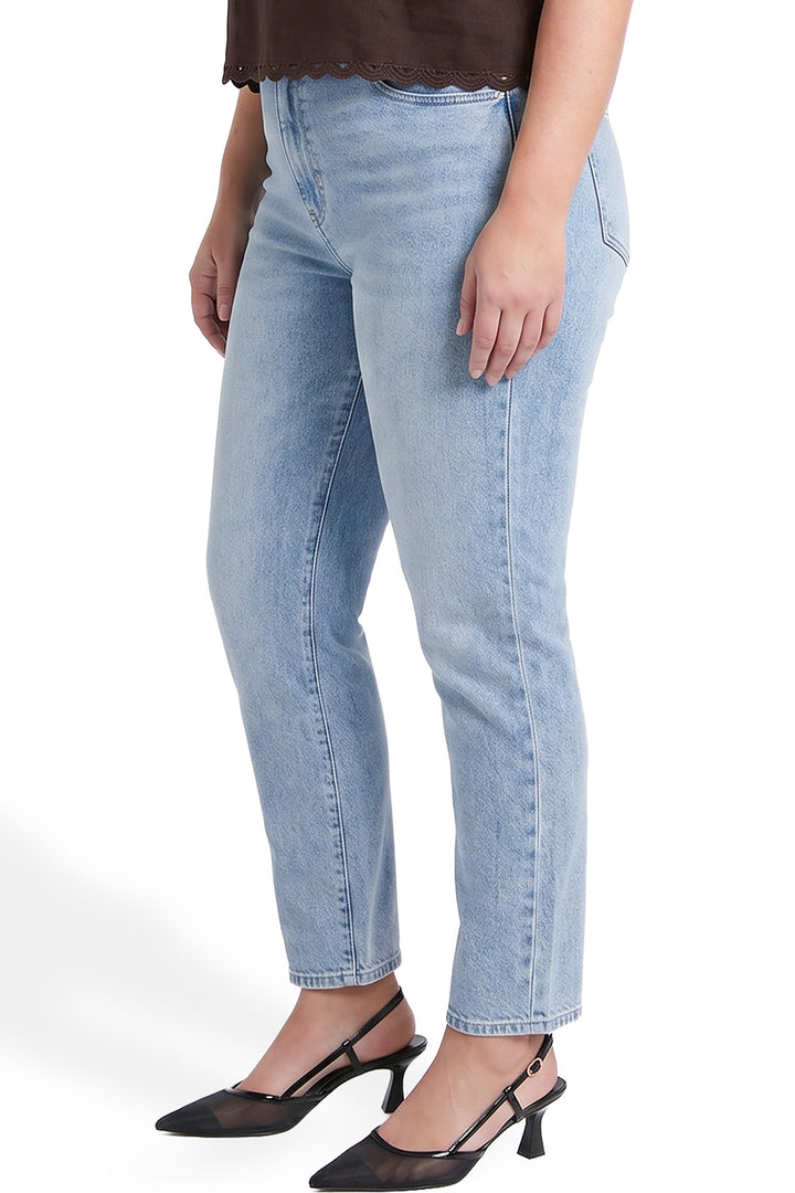 Plus High Rise Barrel Jeans - 08M