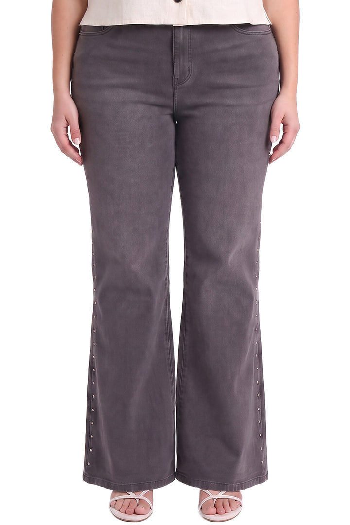 Plus Chloe Wide Leg With Studs Jeans