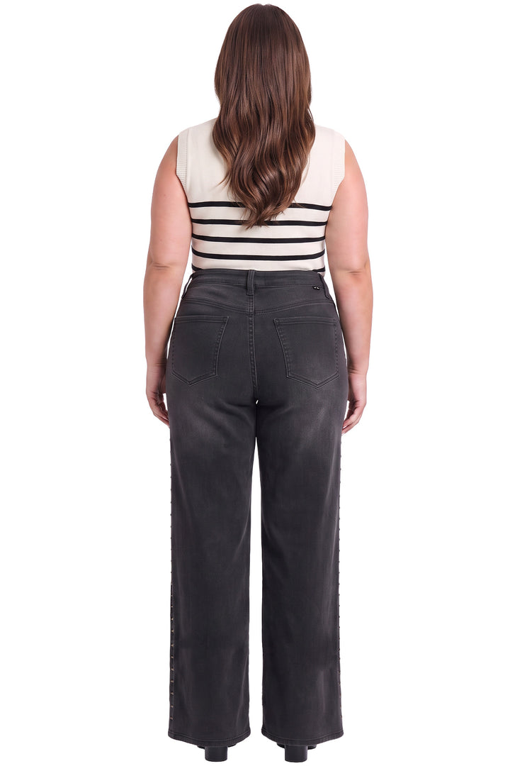 Women's Plus Chloe Wide Leg With Studs Jeans