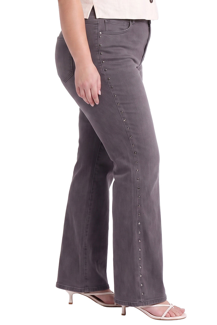 Plus Chloe Wide Leg With Studs Jeans