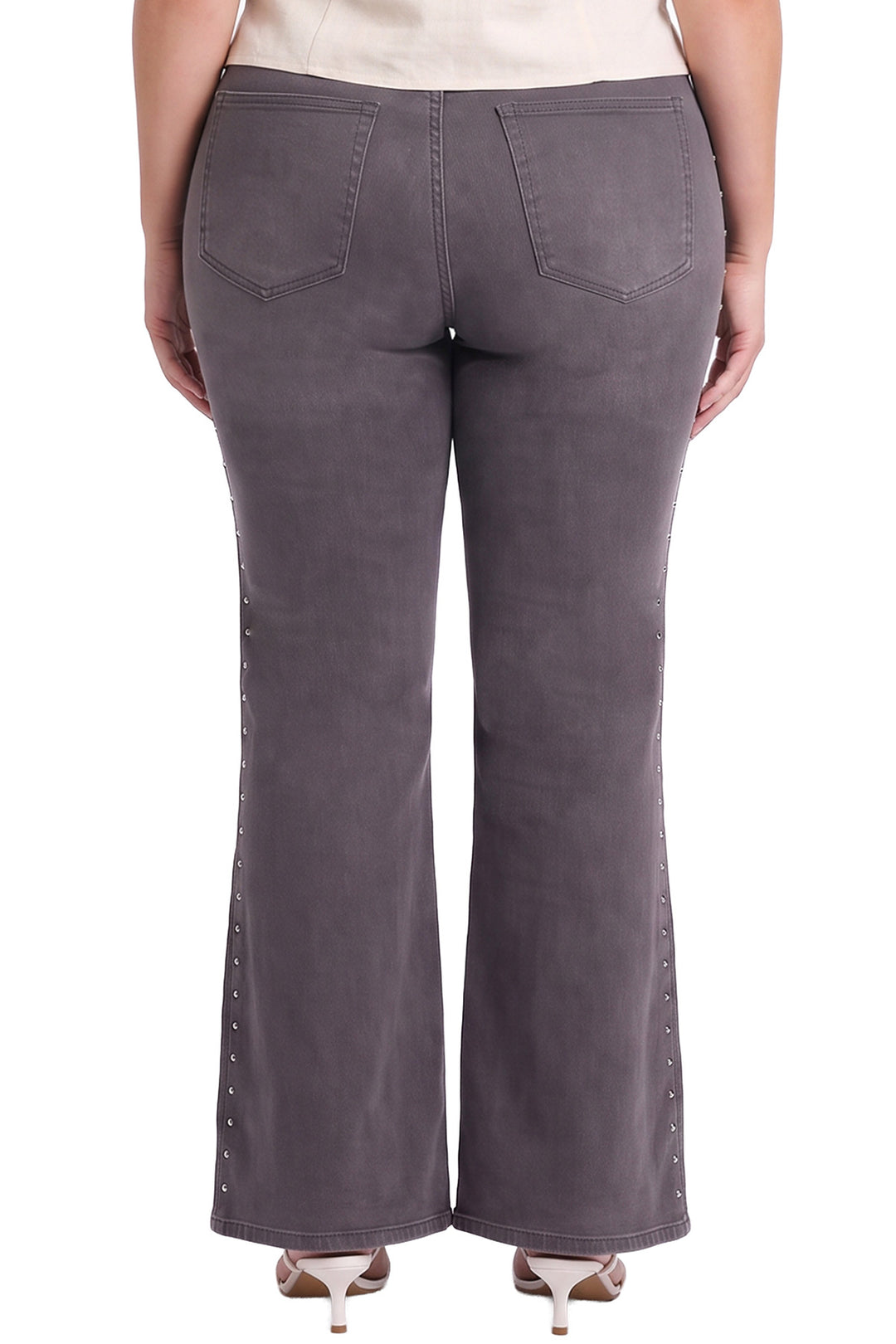 Plus Chloe Wide Leg With Studs Jeans