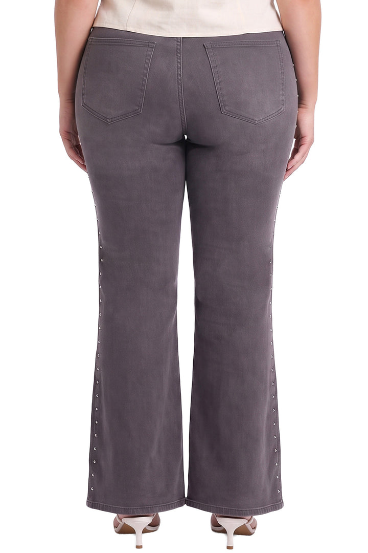 Plus Chloe Wide Leg With Studs Jeans