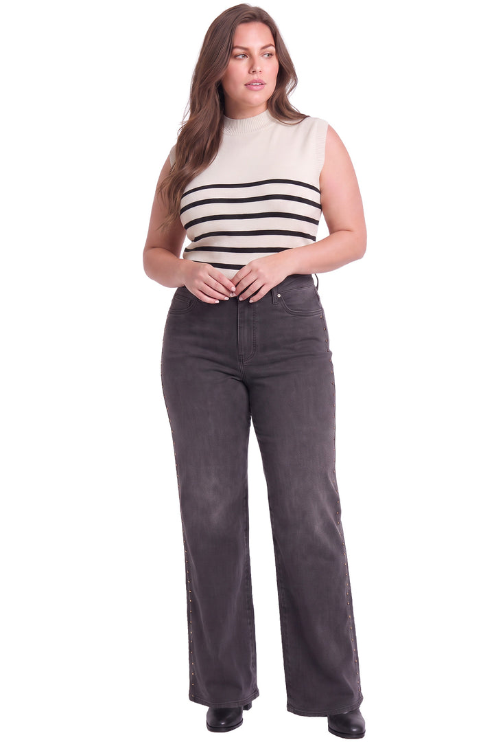 Women's Plus Chloe Wide Leg With Studs Jeans