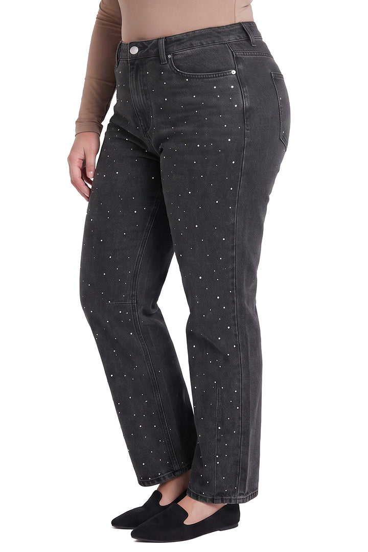 Plus Stella Barrel Studded Jeans
