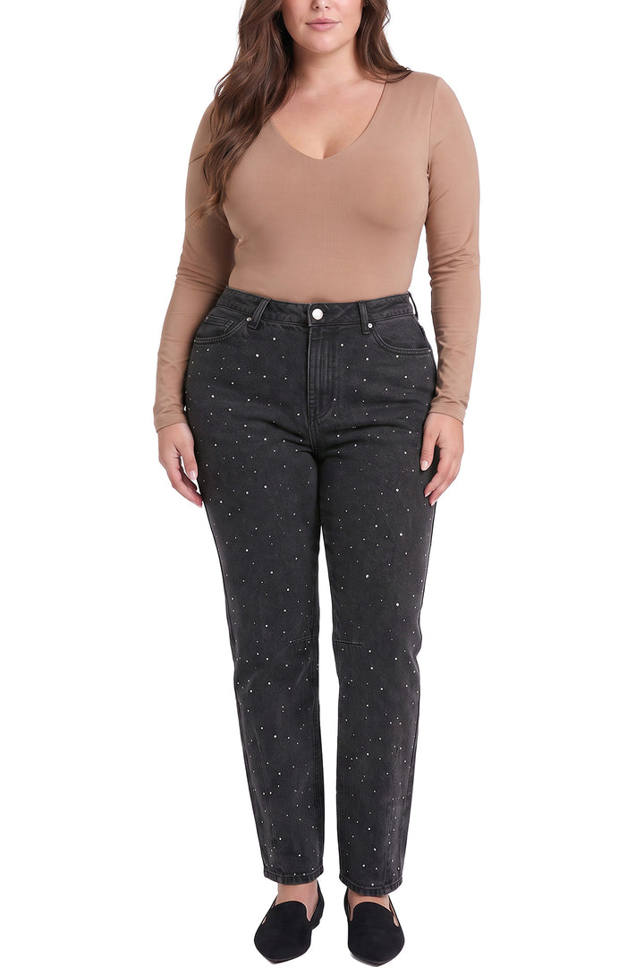 Plus Stella Barrel Studded Jeans