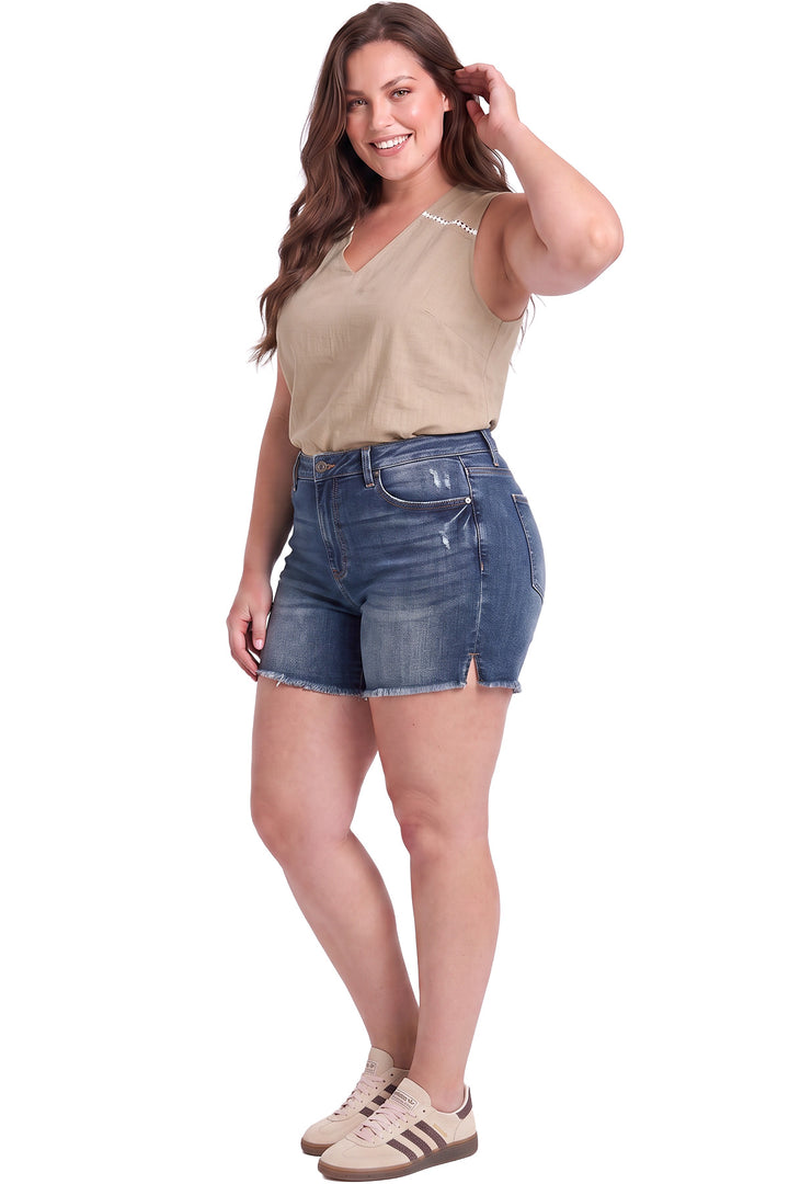 Plus Essential Fray Hem Shorts